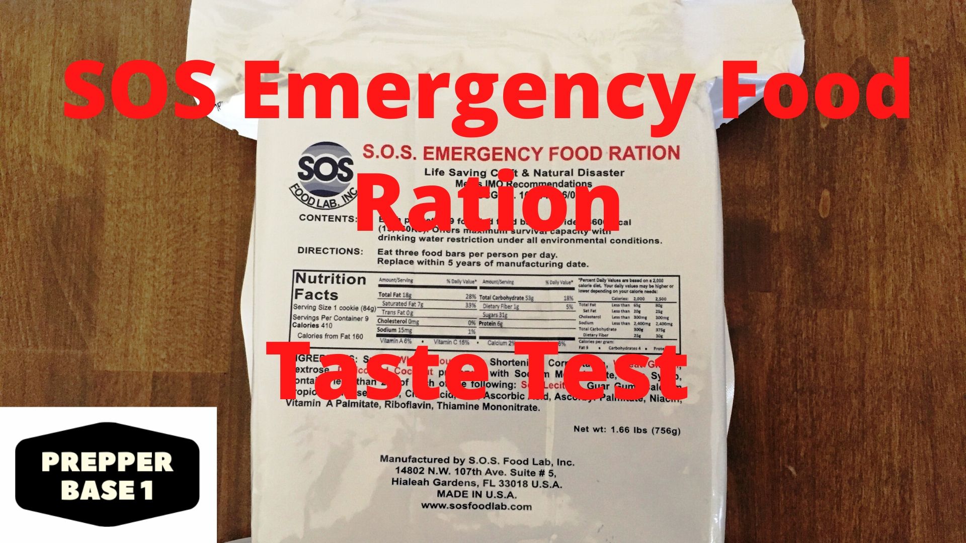 SOS Emergency Ration Taste Test | Azweaponcraftprepper